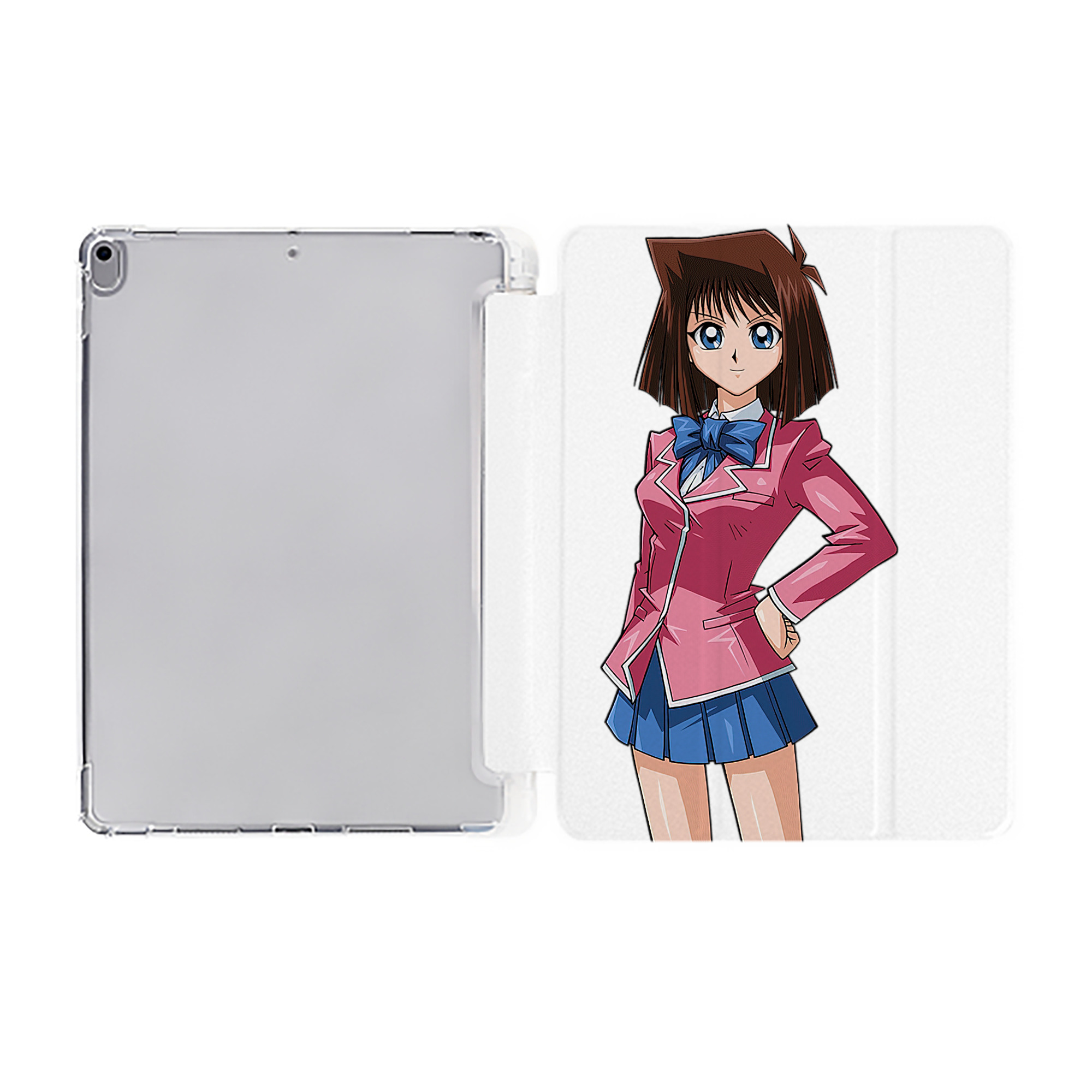 （画像用） 遊☆戯☆王 Yu-Gi-Oh! IPad ケース ペン収納付き 三つ折りスタンド PUレザー×シリコン 対応機種9.5/10.5/10.9インチ